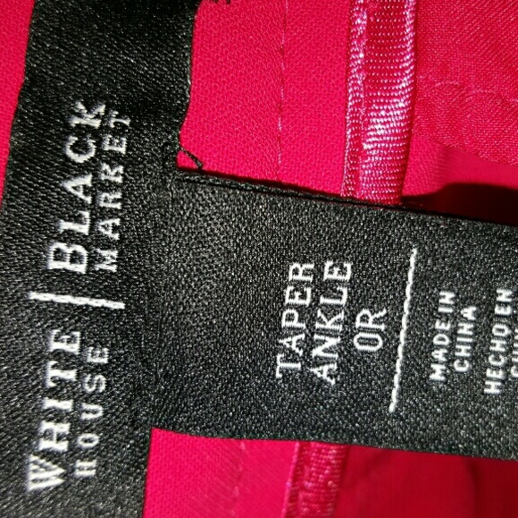 WHBM Red Taper Ankle Pants - Picture 2 of 4